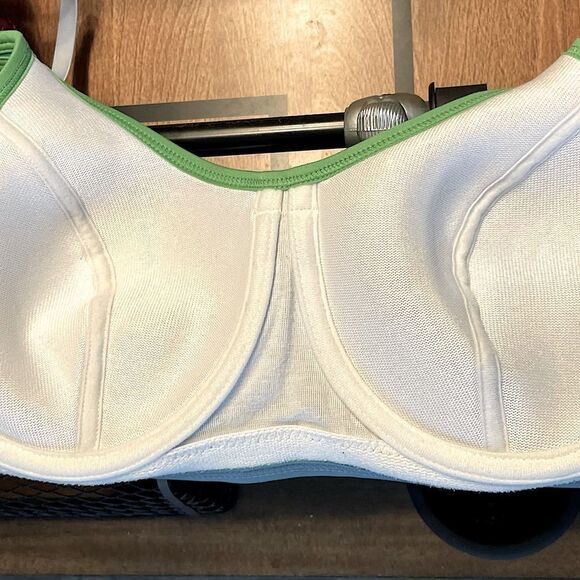 NWOT! Champion “Double-Dry” Blue and Green, Full-Coverage Sports Bra. Size 34C. - Picture 3 of 4